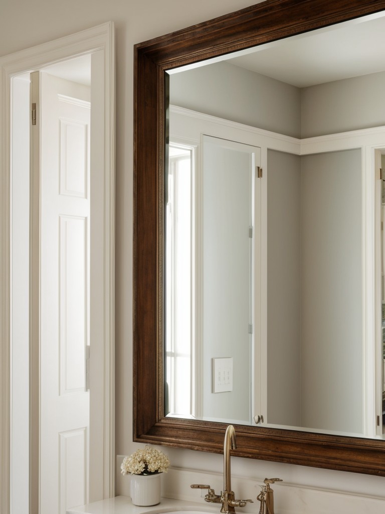 Incorporate decorative mirrors strategically around the apartment to reflect light and give the illusion of more space.