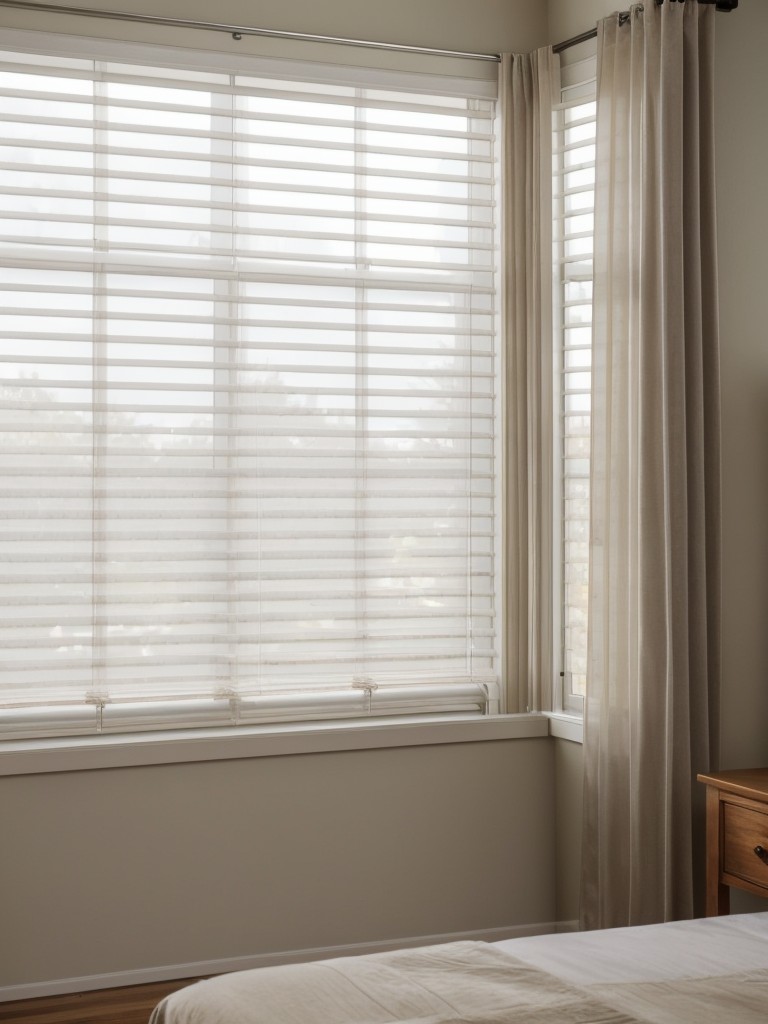 Incorporate natural light by keeping window treatments sheer or opting for blinds instead of thick curtains.