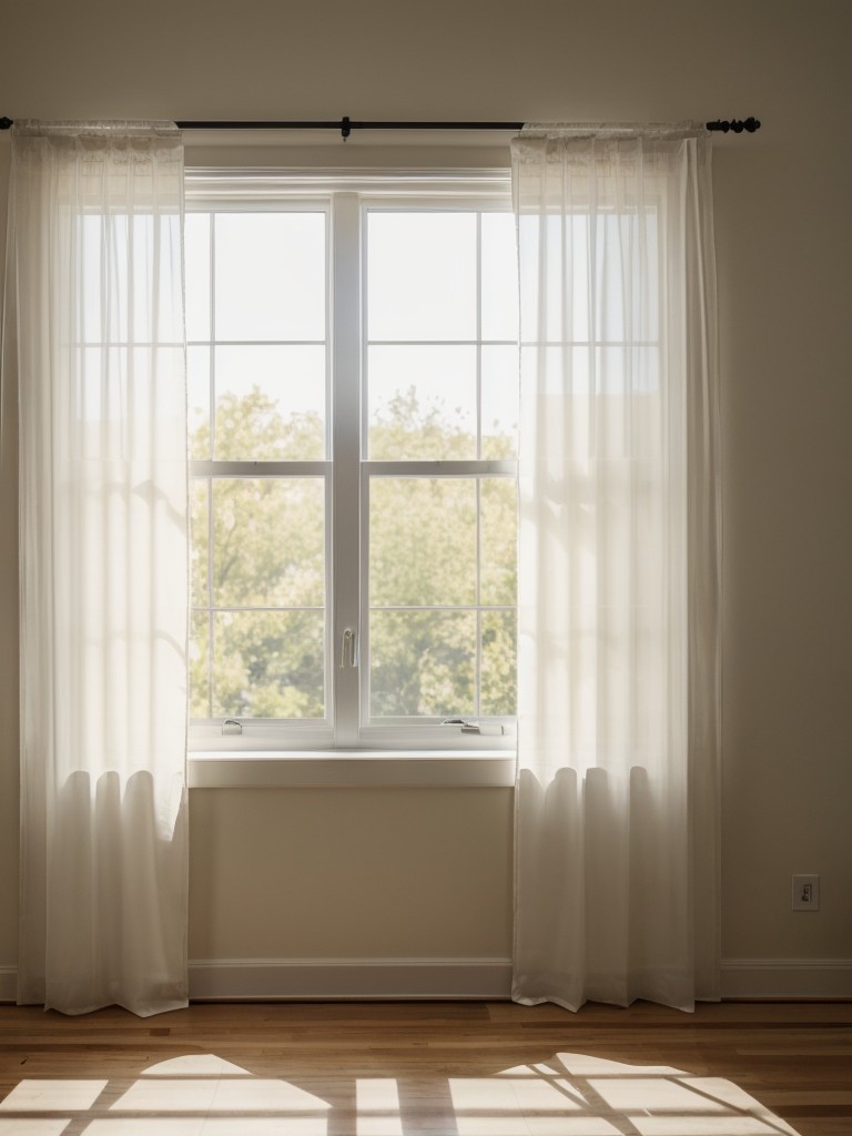 Maximizing natural light with sheer curtains or blinds to create an airy ambiance.