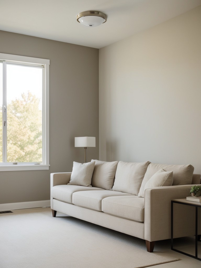 Opting for a neutral color palette to visually expand the space and create a sense of calm.