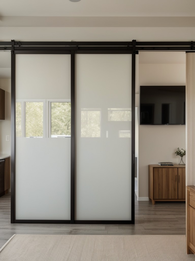 Utilizing sliding doors or room dividers to separate different areas while maintaining an open feel.