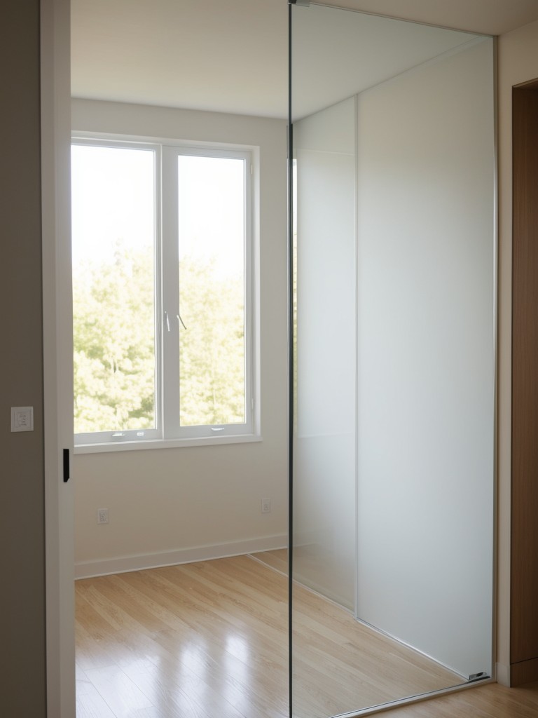 Install a glass or acrylic partition to create a physical separation without obstructing natural light.