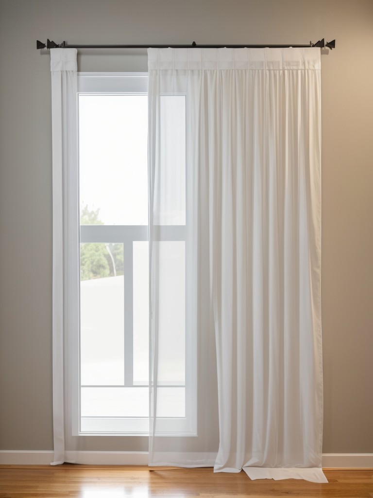 Install a sliding panel or hanging curtain to divide the sleeping area from the rest of the space.