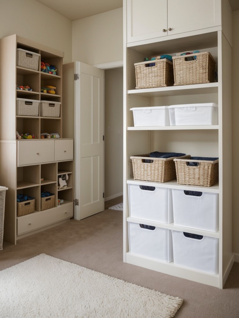 Creative storage solutions for organizing children's bedrooms in apartments