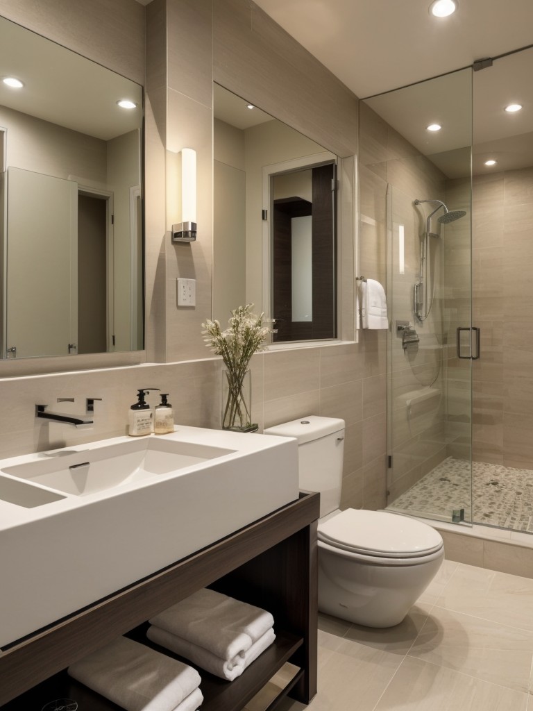 Luxurious bathroom features for a spa-like apartment experience