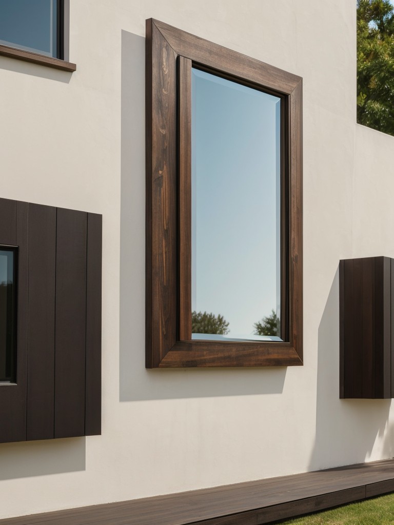 Decorative outdoor wall art or mirrors to add visual interest.