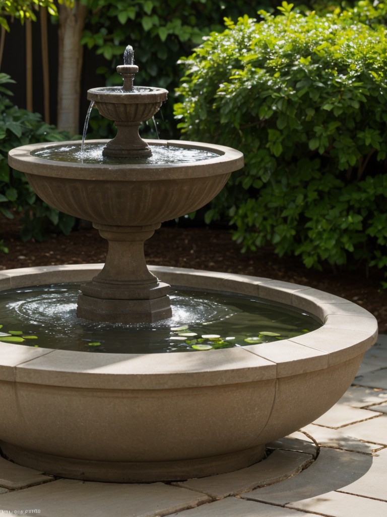 Incorporation of a small water feature like a tabletop fountain or birdbath.