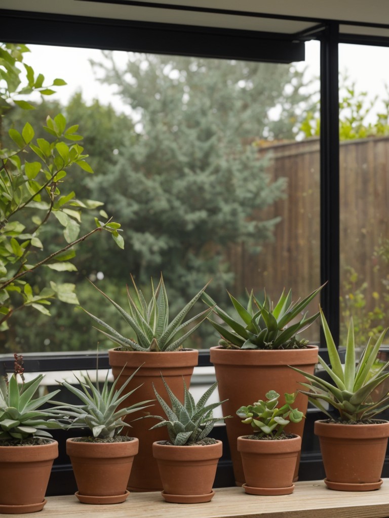 Add greenery with low-maintenance plants like succulents or air plants.