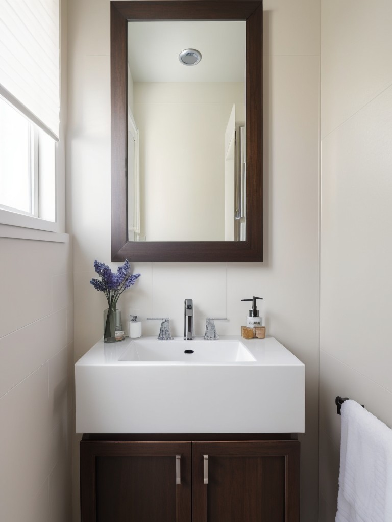 Choose a compact vanity or pedestal sink to save space.