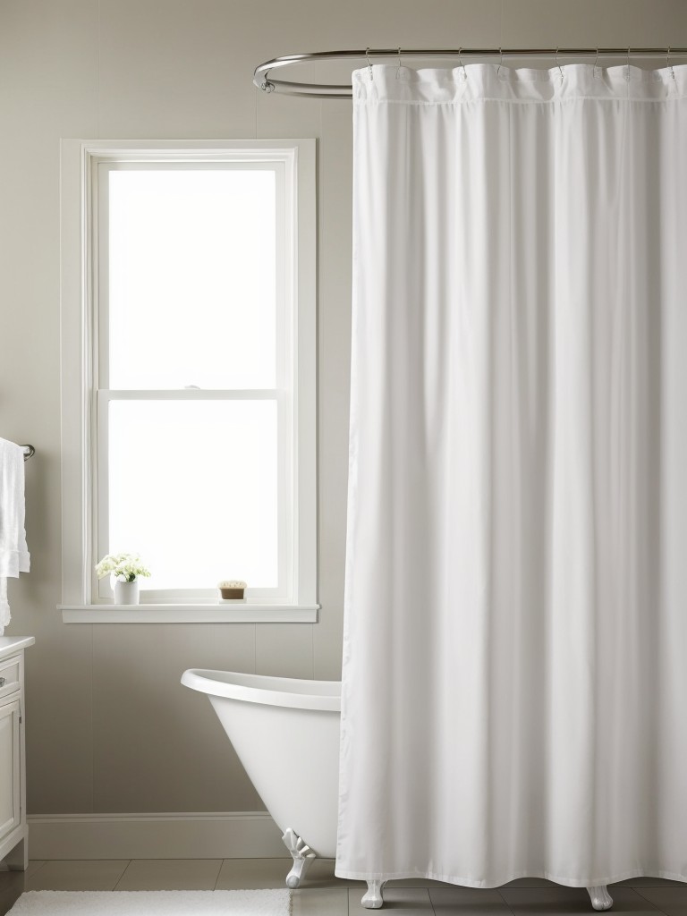 Invest in a stylish shower curtain to add personality to the space.