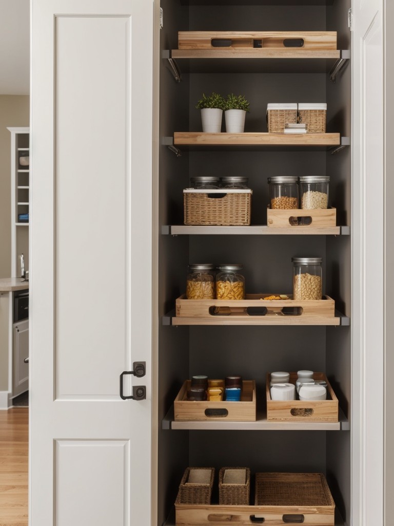 Utilize vertical space by adding floating shelves for additional storage.