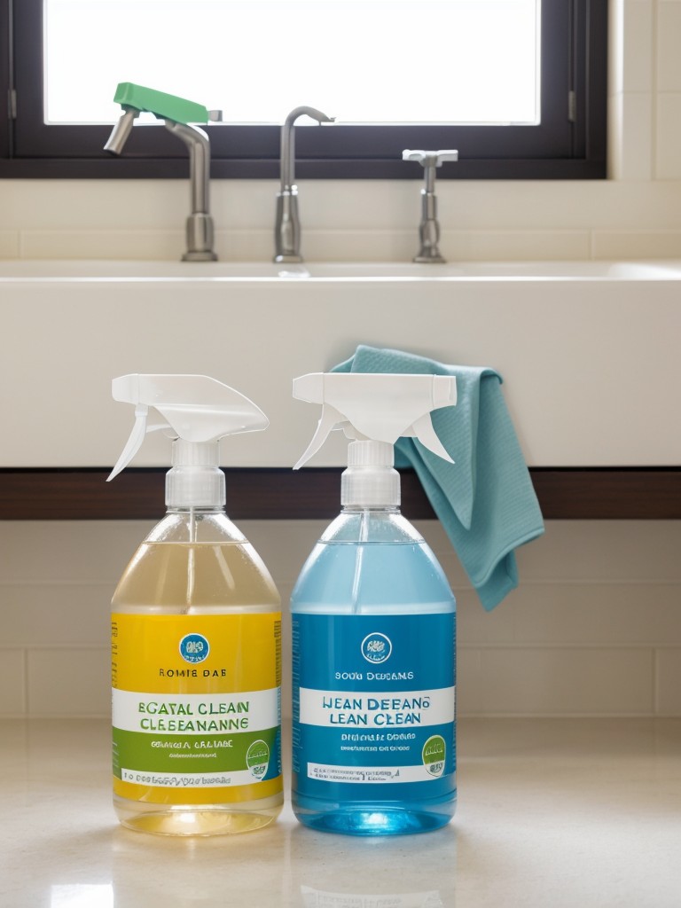 A set of environmentally-friendly cleaning products for a sustainable approach to cleaning.