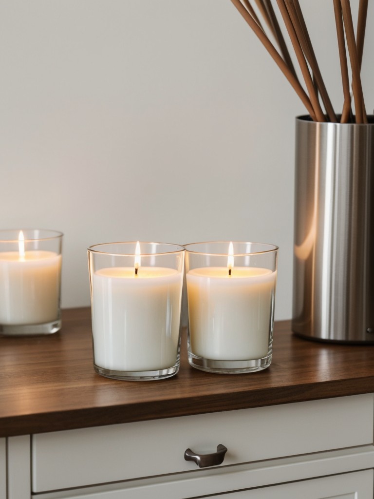 A set of scented candles or an essential oil diffuser to create a relaxing atmosphere.