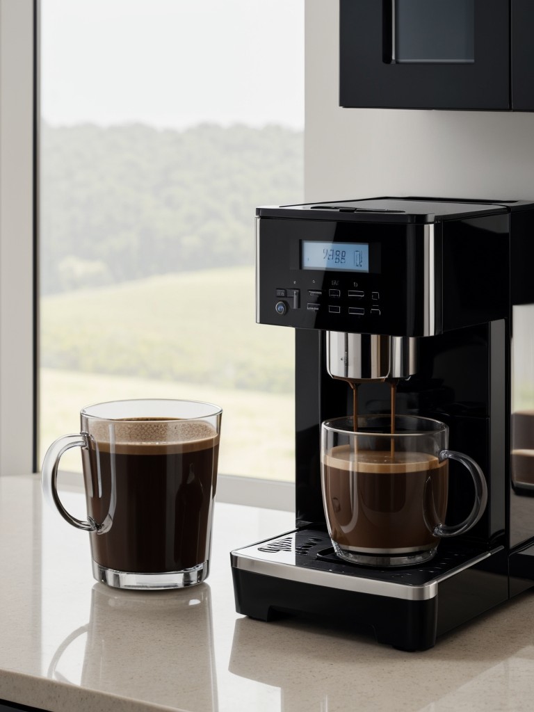 A sleek and modern coffee machine or a collection of gourmet coffee beans.