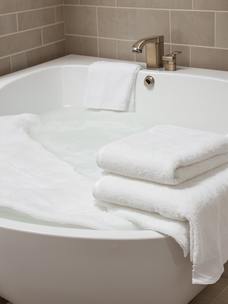 Soft and plush bath towels for a luxurious bathing experience.