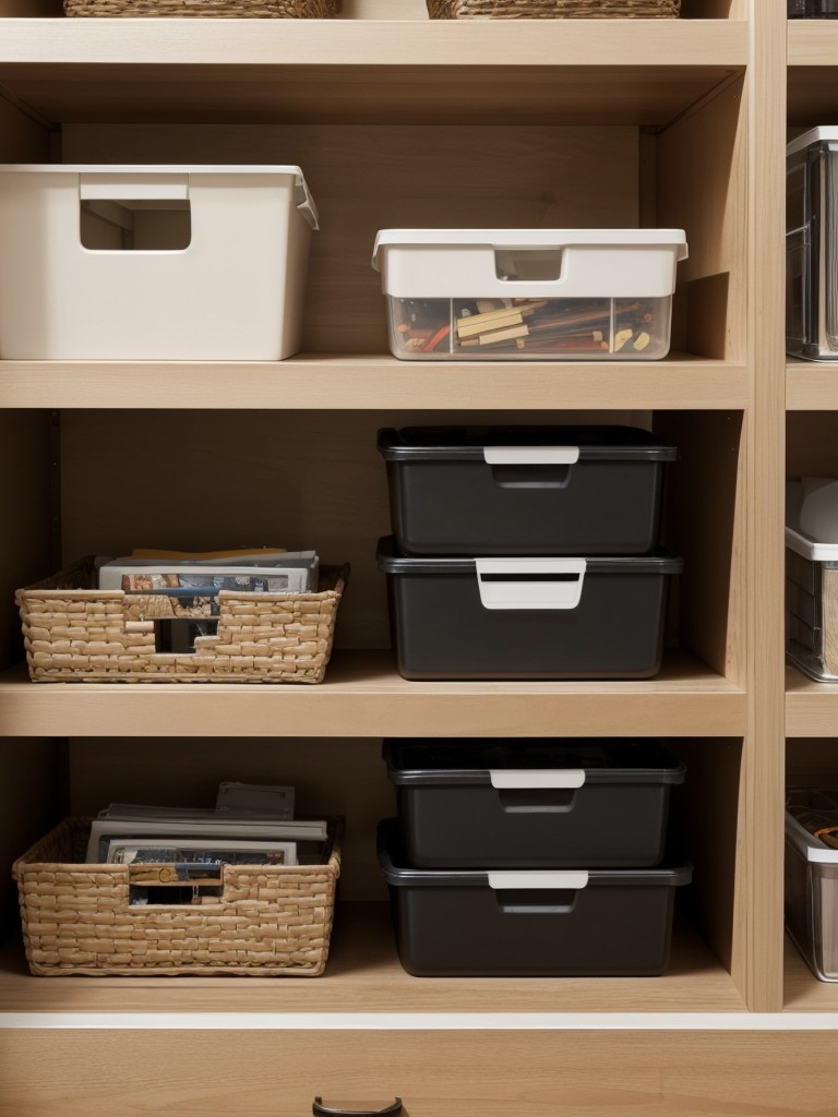 Create designated storage areas in each unit to optimize organization and reduce clutter.