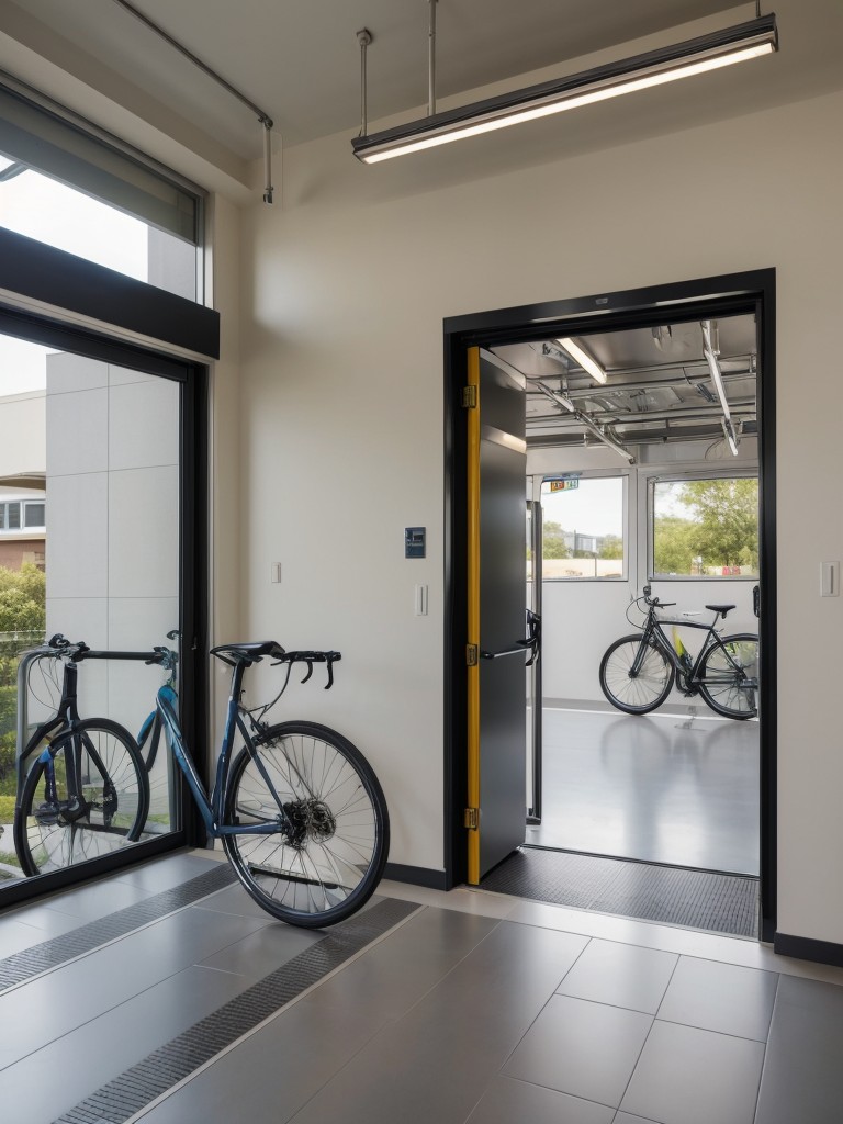 Incorporate bike storage and access to public transportation to encourage sustainable and alternative transportation options for residents.