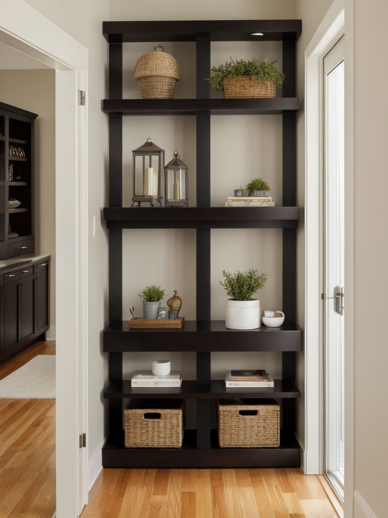 Make use of vertical space by installing floor-to-ceiling shelving units or hanging storage solutions.