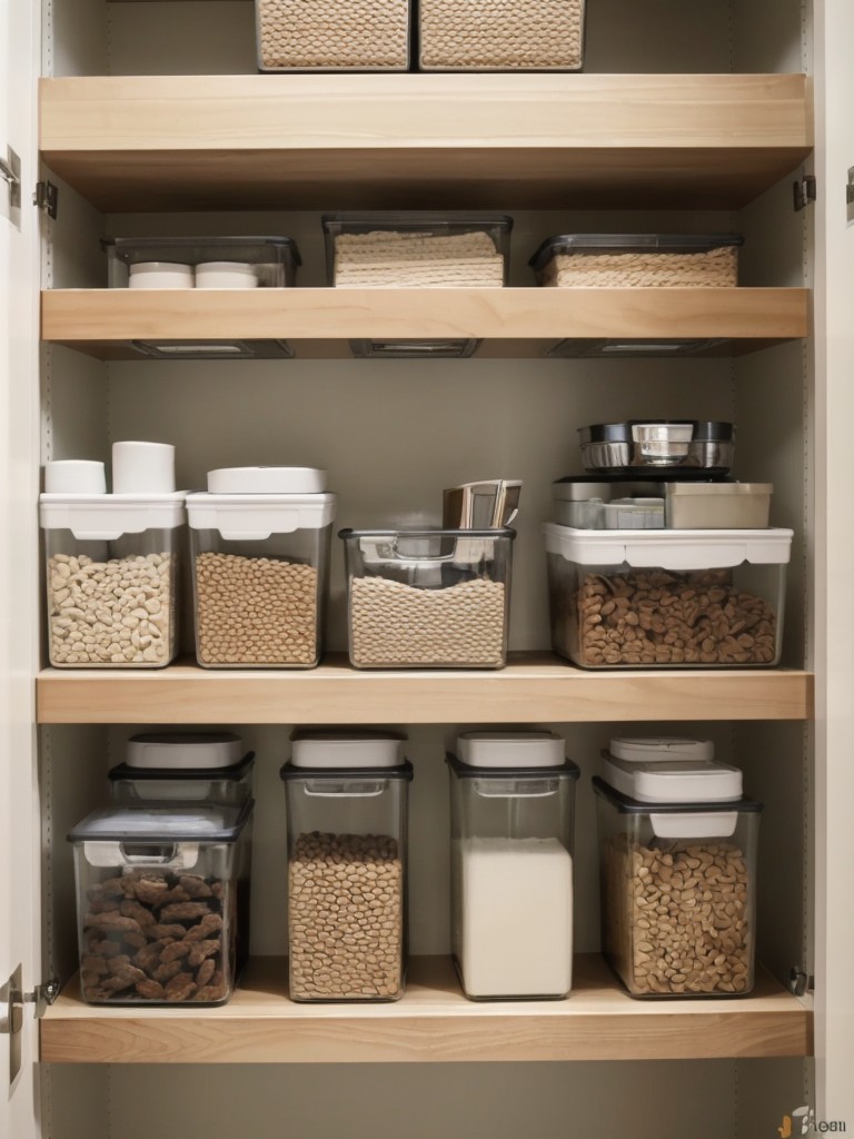 Utilize vertical space with hanging organizers and shelves to maximize storage.