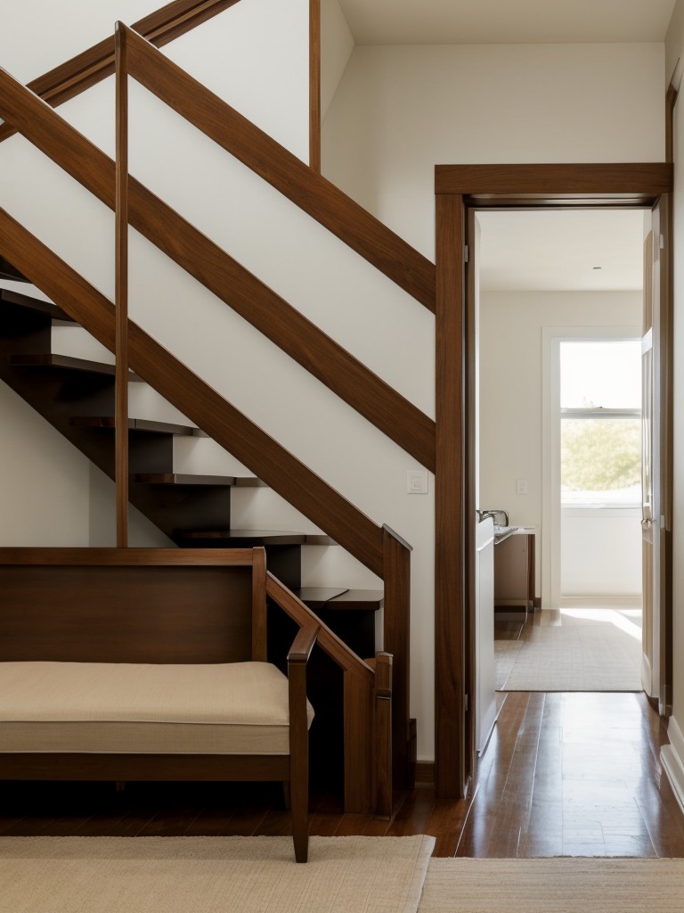 Consider utilizing under-stair storage solutions if your apartment has stairs.