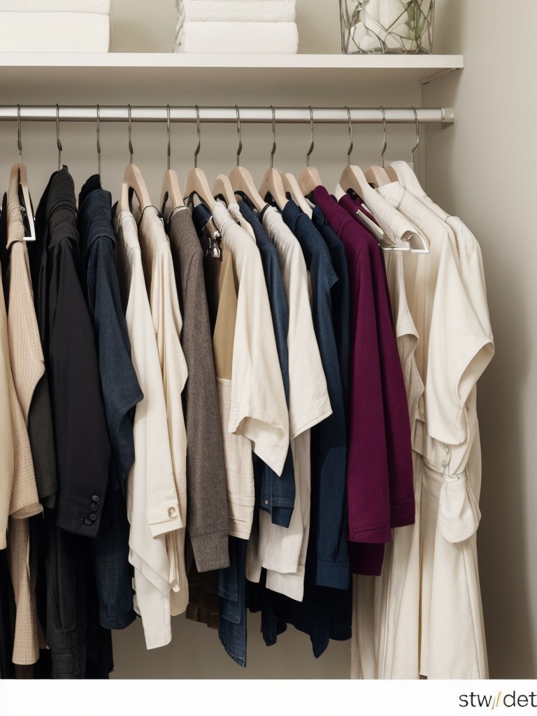 Use coordinating hangers to create a streamlined and organized look.