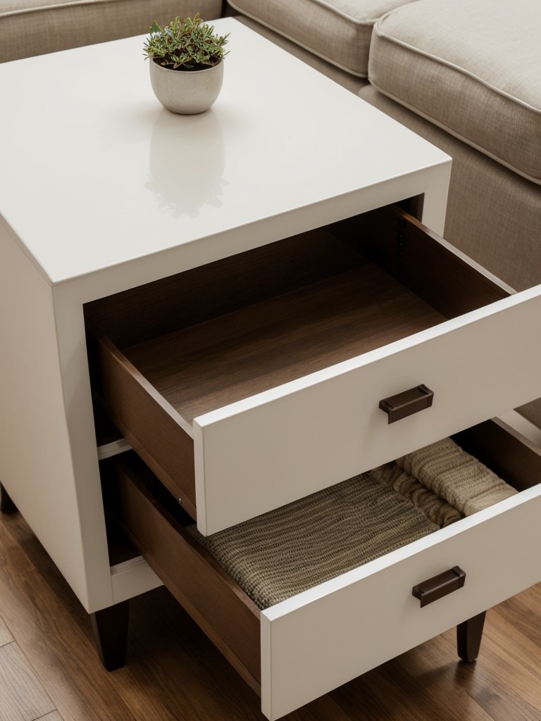 Invest in multifunctional furniture, like ottomans or chests, that double as hidden storage for clothing items.