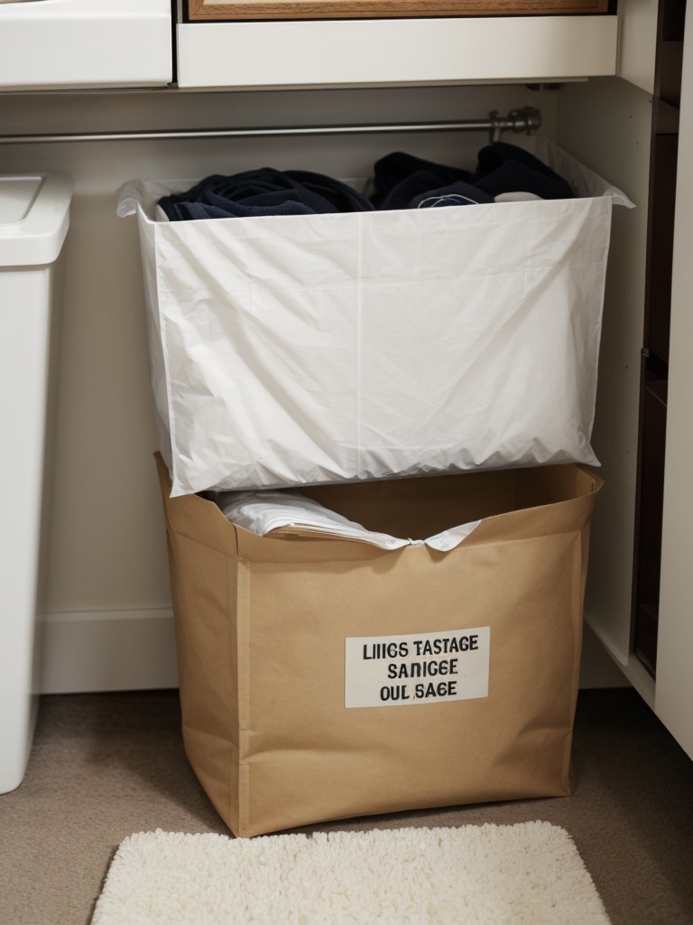 Use vacuum-sealed storage bags to save space when storing out-of-season clothing items.