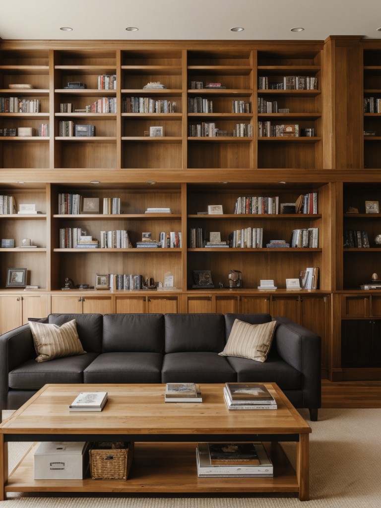 Coffee tables with built-in bookshelves or magazine racks to maximize storage and keep reading materials organized.