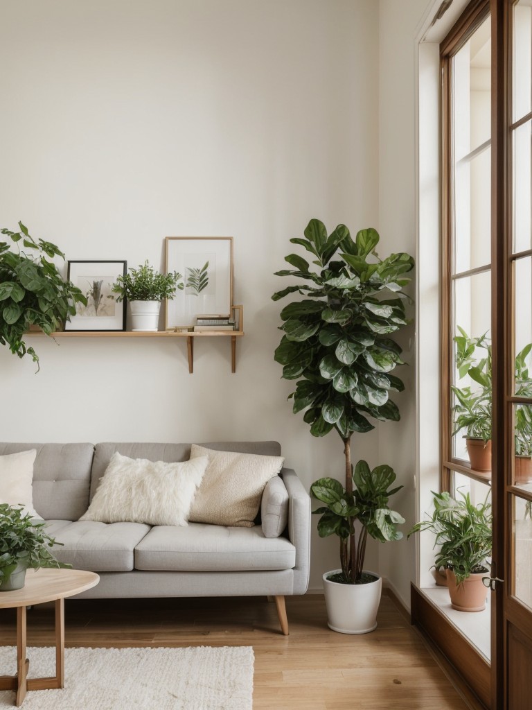 apartment decorating ideas with plants and natural elements: