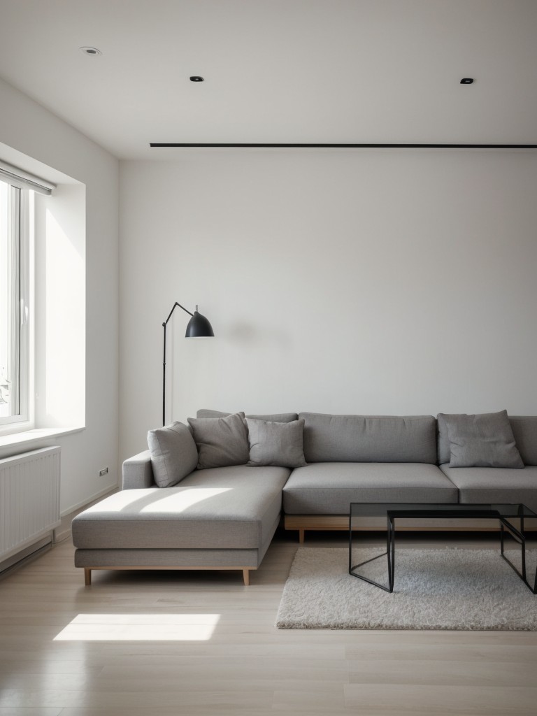 minimalist apartment design ideas with clean lines: