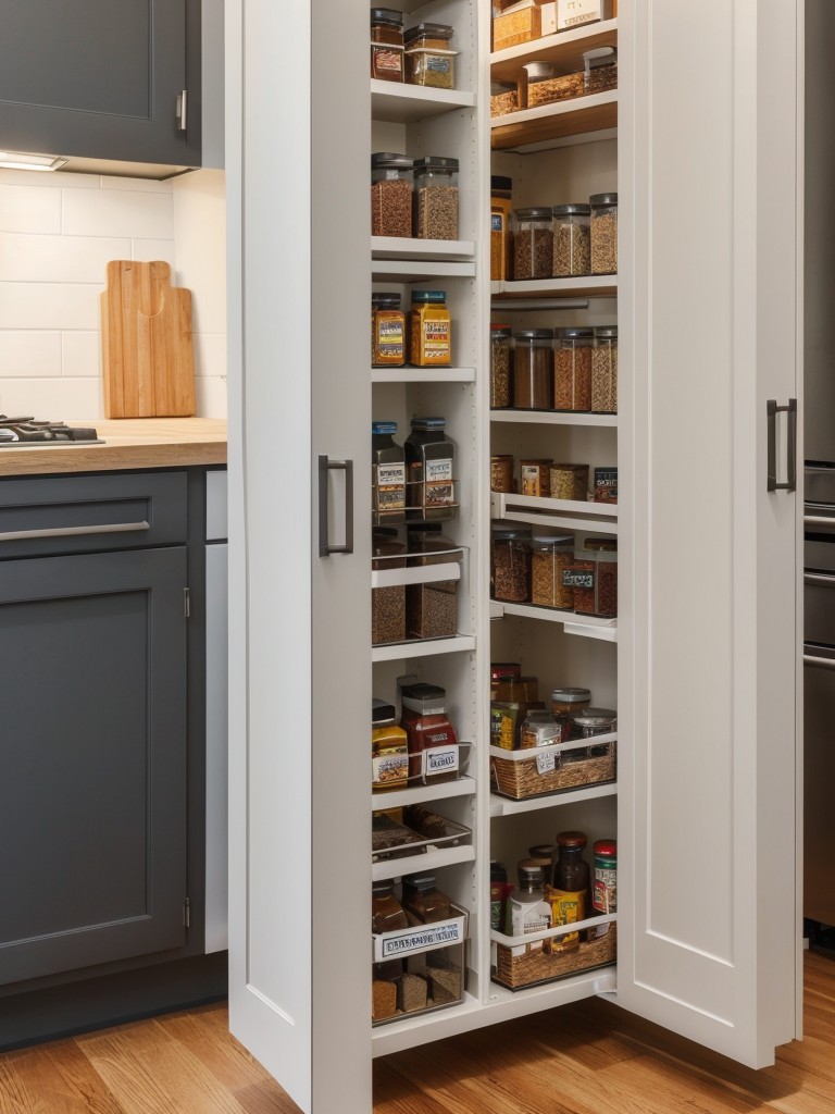 Incorporate smart organization solutions like pull-out pantry shelves and magnetic spice racks to maximize functionality in a small galley kitchen.