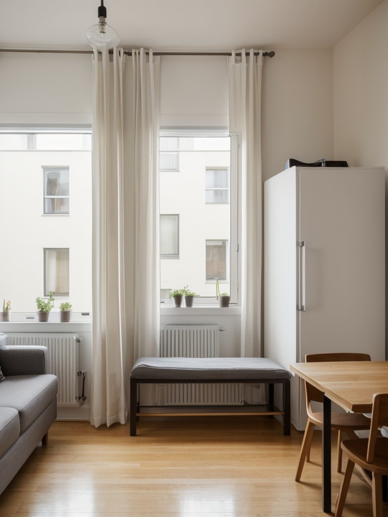 Creative ways to create privacy in a small apartment when living as a couple.