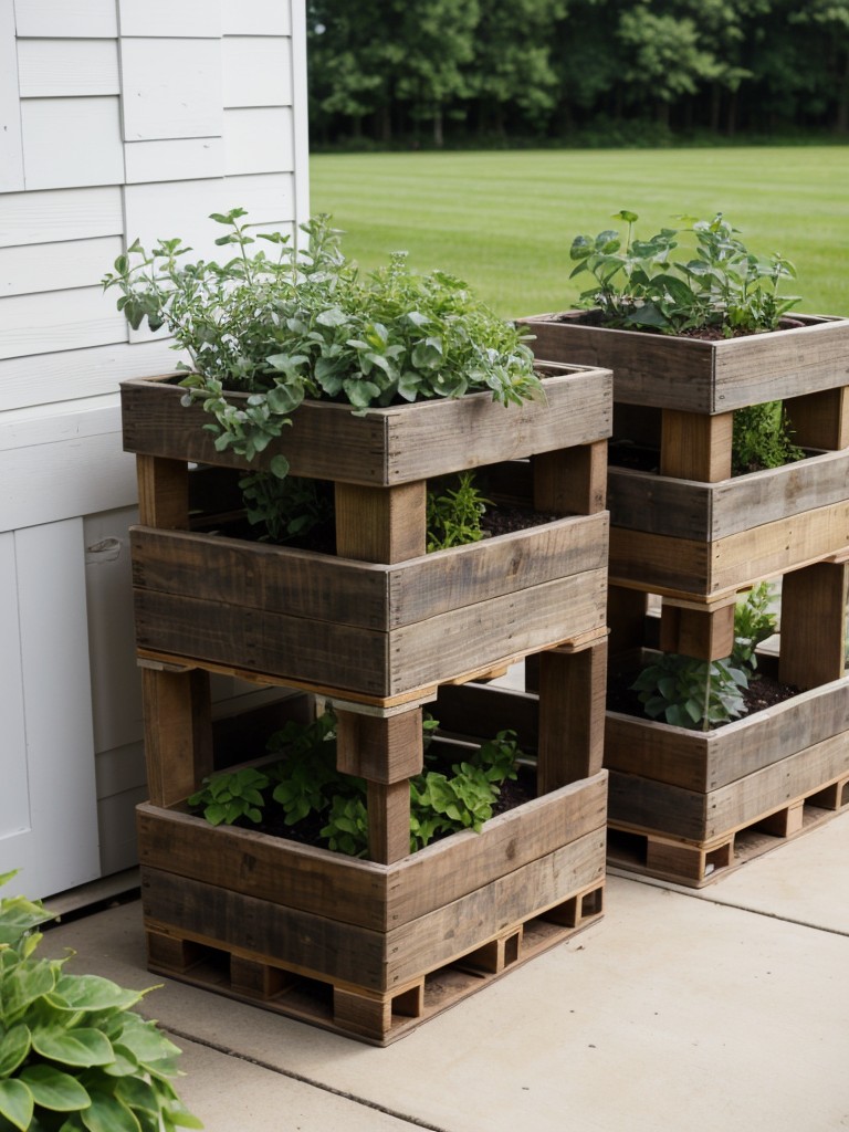 DIY planters: Get creative with upcycled materials, such as old crates or pallets, to create unique and personalized planters.
