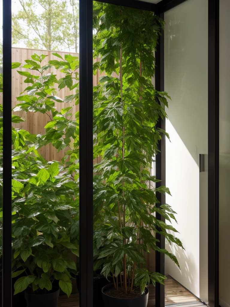 Privacy solutions: Install a privacy screen or use tall plants to create a secluded and intimate atmosphere.