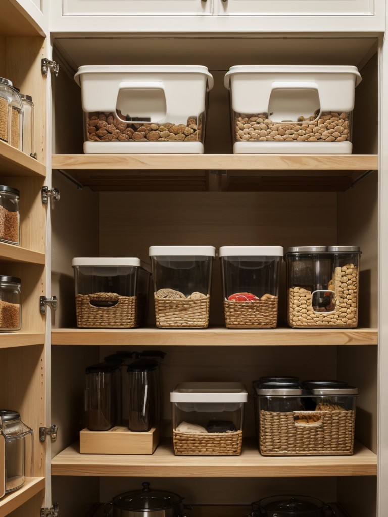 Maximizing storage space with clever organization systems, such as pull-out pantry shelves and ceiling-mounted pot racks.