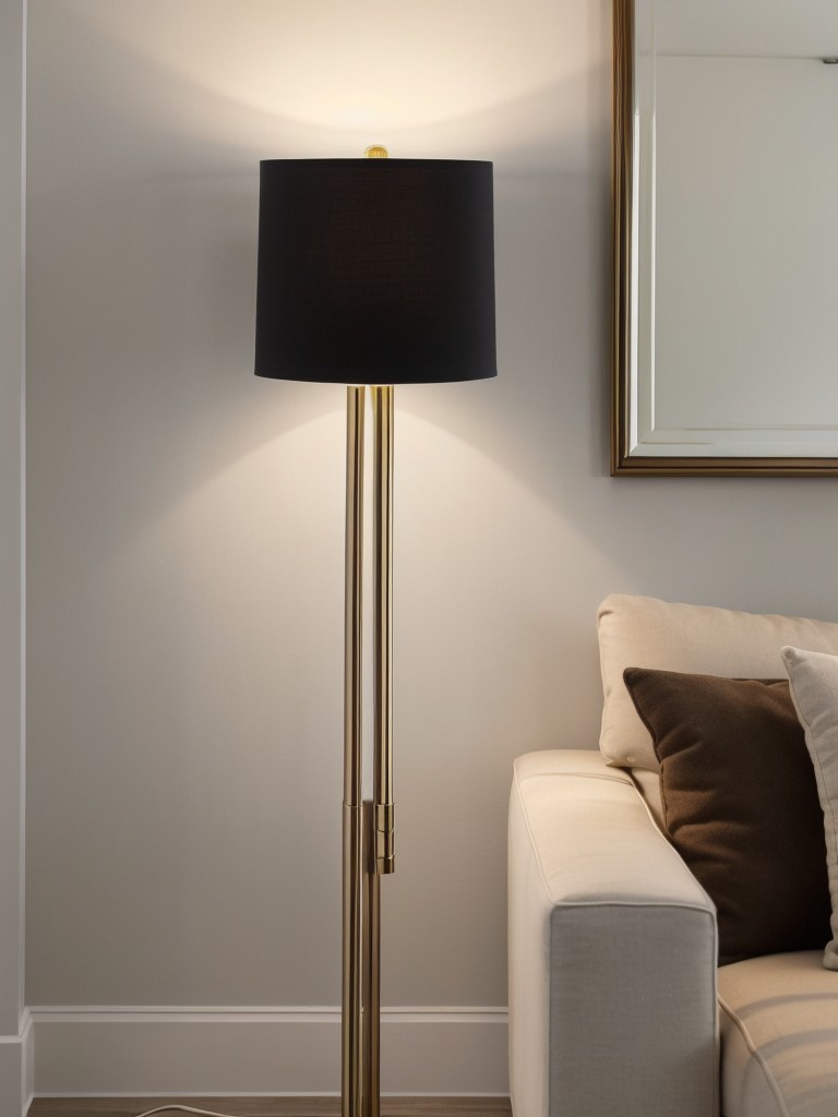 Incorporate strategic lighting, such as floor lamps and wall sconces, to brighten up the space.