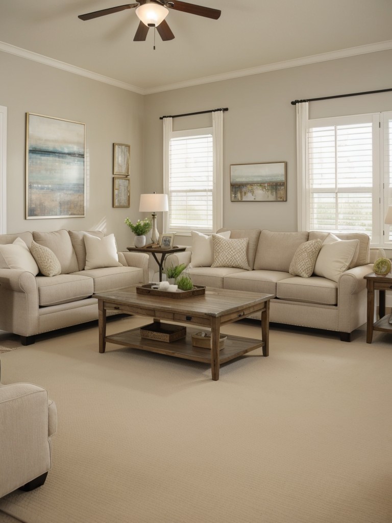 Choose light-colored furniture and upholstery to create a brighter and more spacious feeling.
