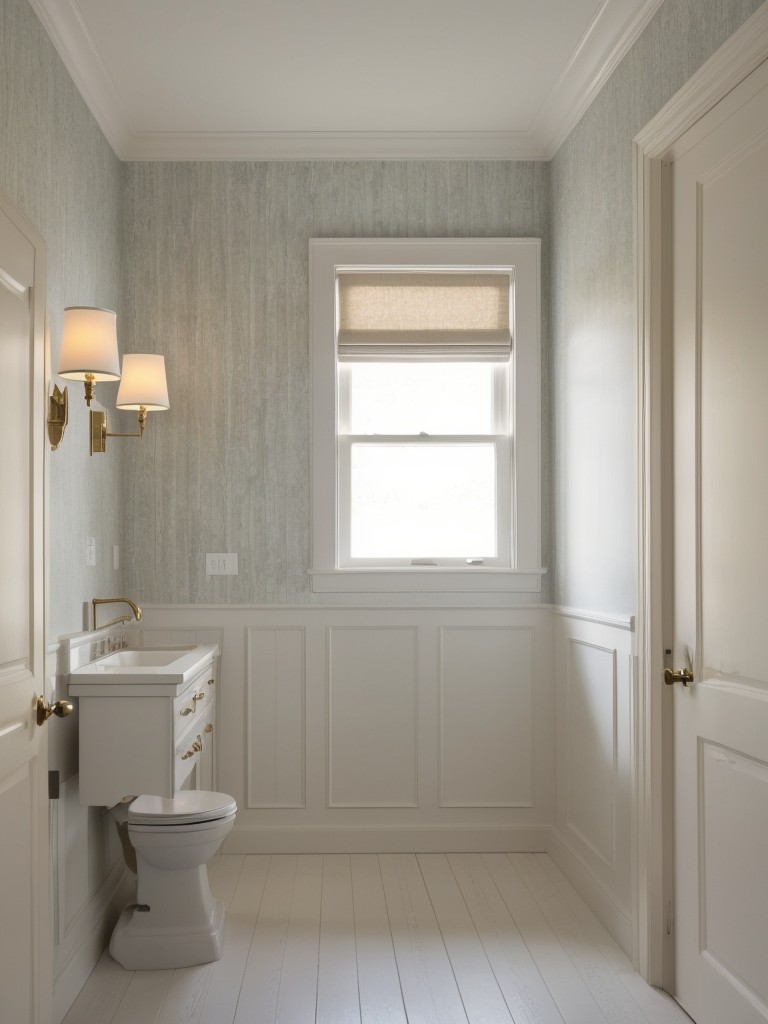 Opt for light-colored paint or wallpaper to reflect and amplify the lighting in the space.