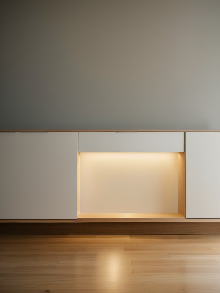 Utilize indirect lighting by installing LED strips behind furniture or along the baseboards for a soft and ethereal glow.