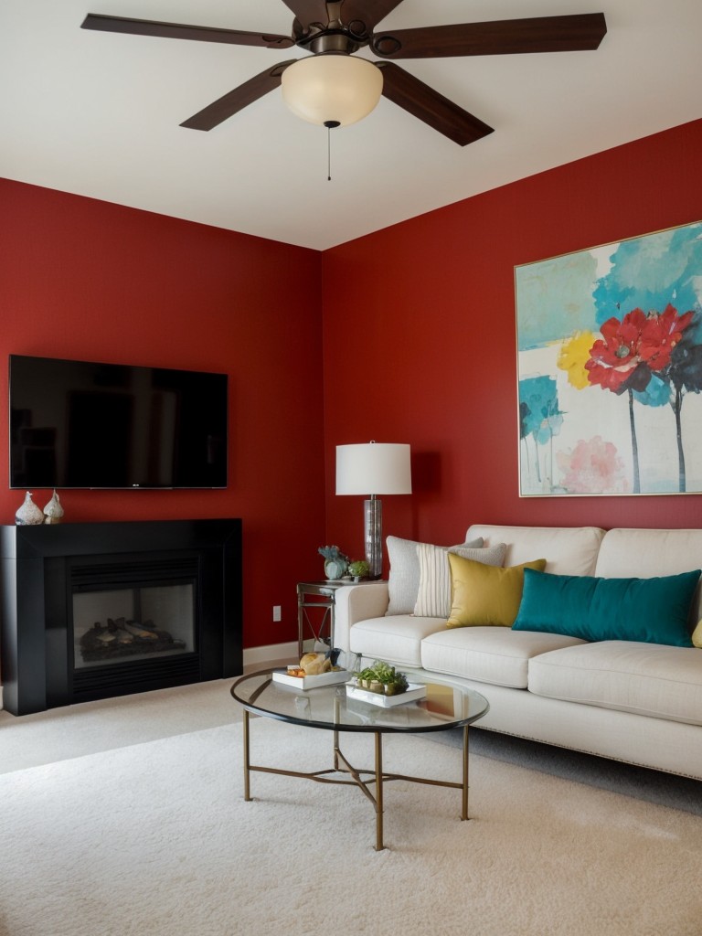 Incorporate a bold accent wall with vibrant colors or unique wallpaper to make a strong first impression and add visual interest to the space.