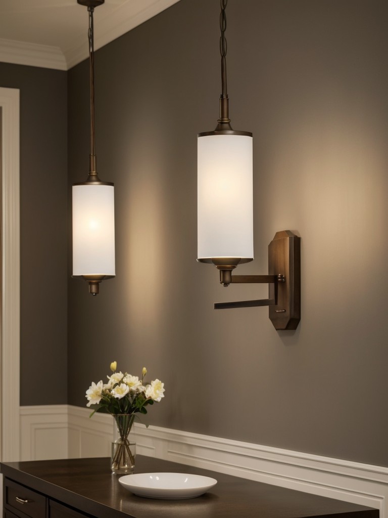 Incorporate creative lighting solutions, like wall sconces or pendant lights, that add an artistic touch and provide a warm and welcoming ambiance.