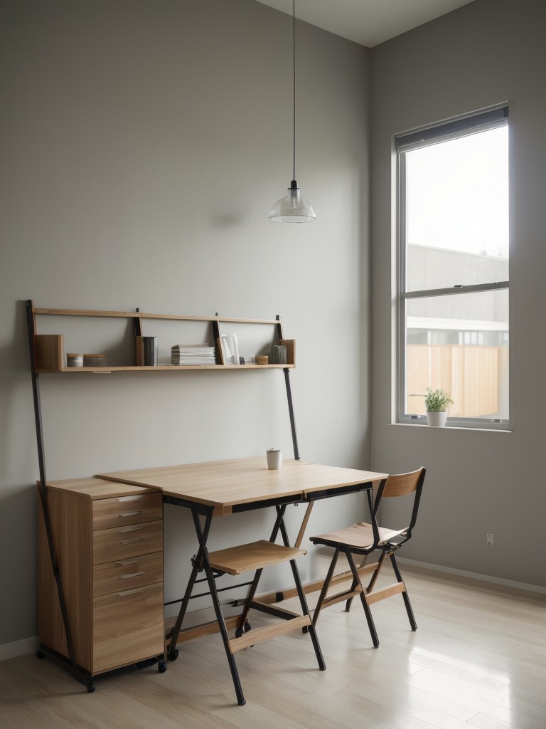 Use space-saving furniture solutions, such as collapsible desks or wall-mounted folding tables, to optimize functionality.