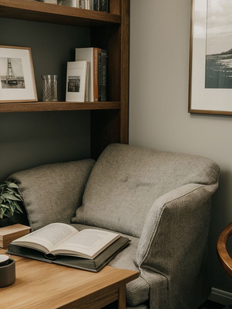 Incorporate a cozy reading nook within the office space to provide a spot for relaxation and inspiration.