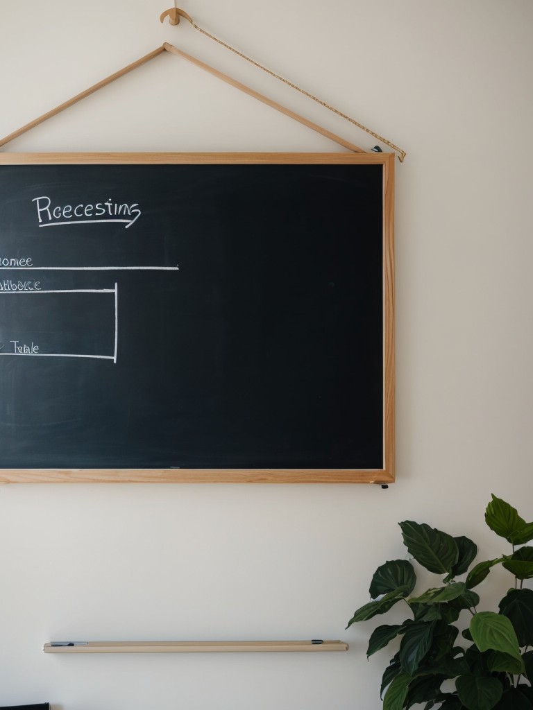 Incorporate a whiteboard or chalkboard for brainstorming ideas or jotting down important tasks.