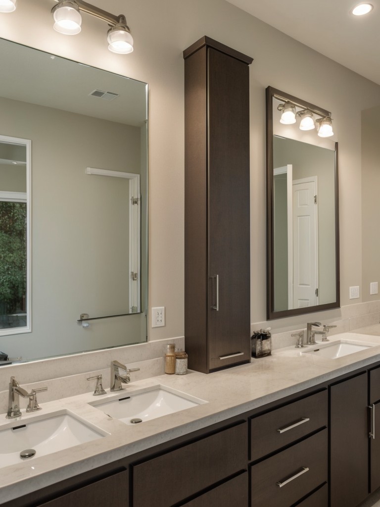 Add an outdoor mirror strategically to create an illusion of more space and reflect natural light.