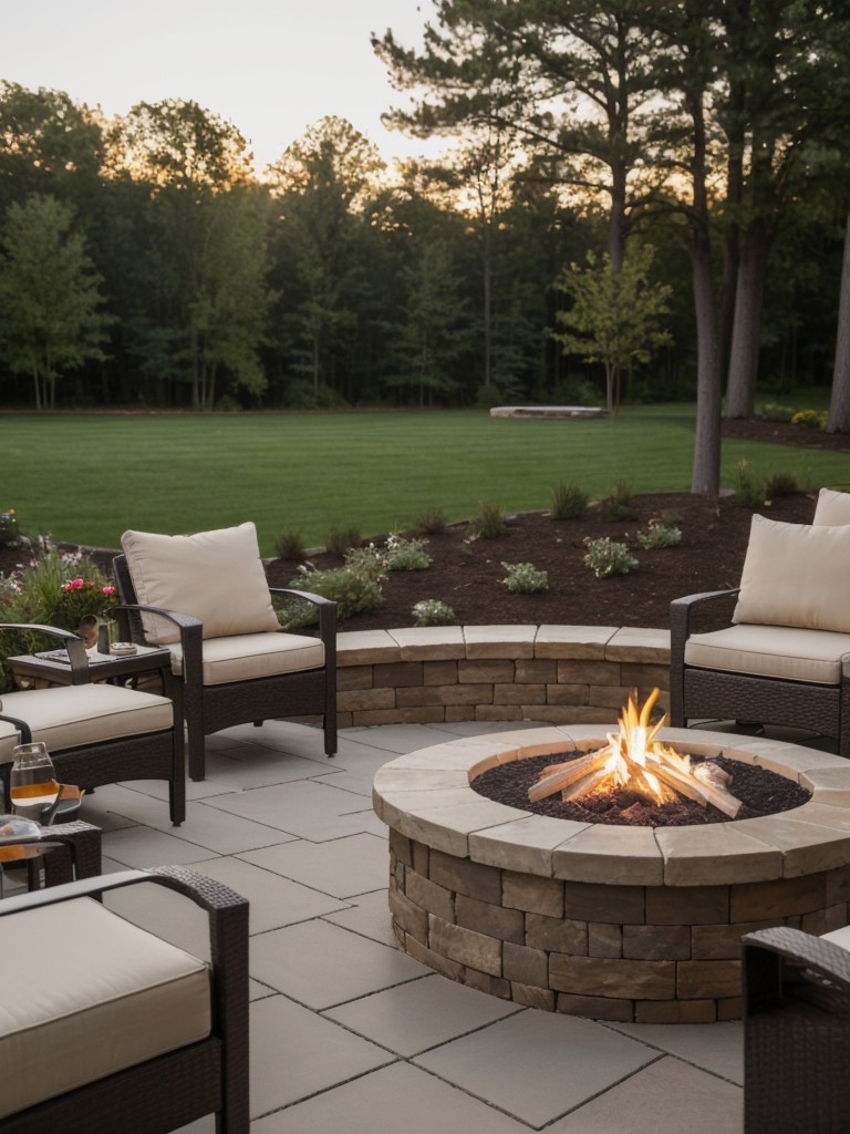 Include a small fire pit or a tabletop fireplace to extend the usability of your patio during cooler evenings.