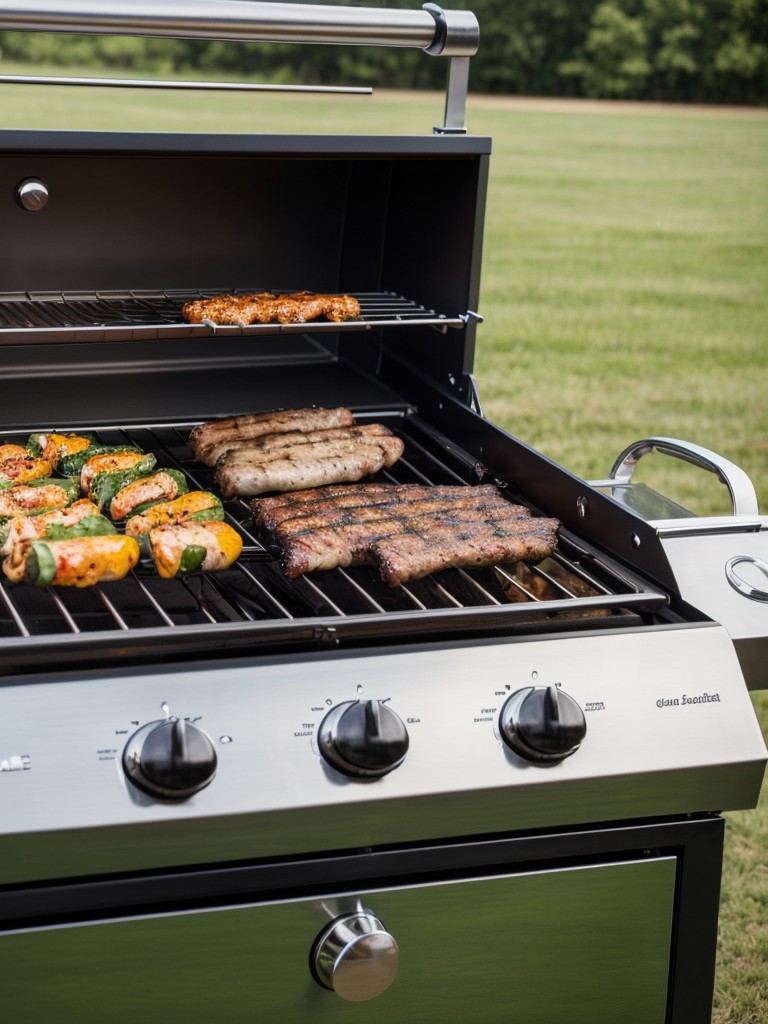 Include a small grill or a portable barbecue station to enhance your outdoor cooking experience.