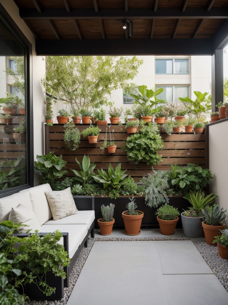 Opt for low-maintenance plants and succulents in your small apartment patio garden to ensure a thriving and easy-to-care-for outdoor oasis.