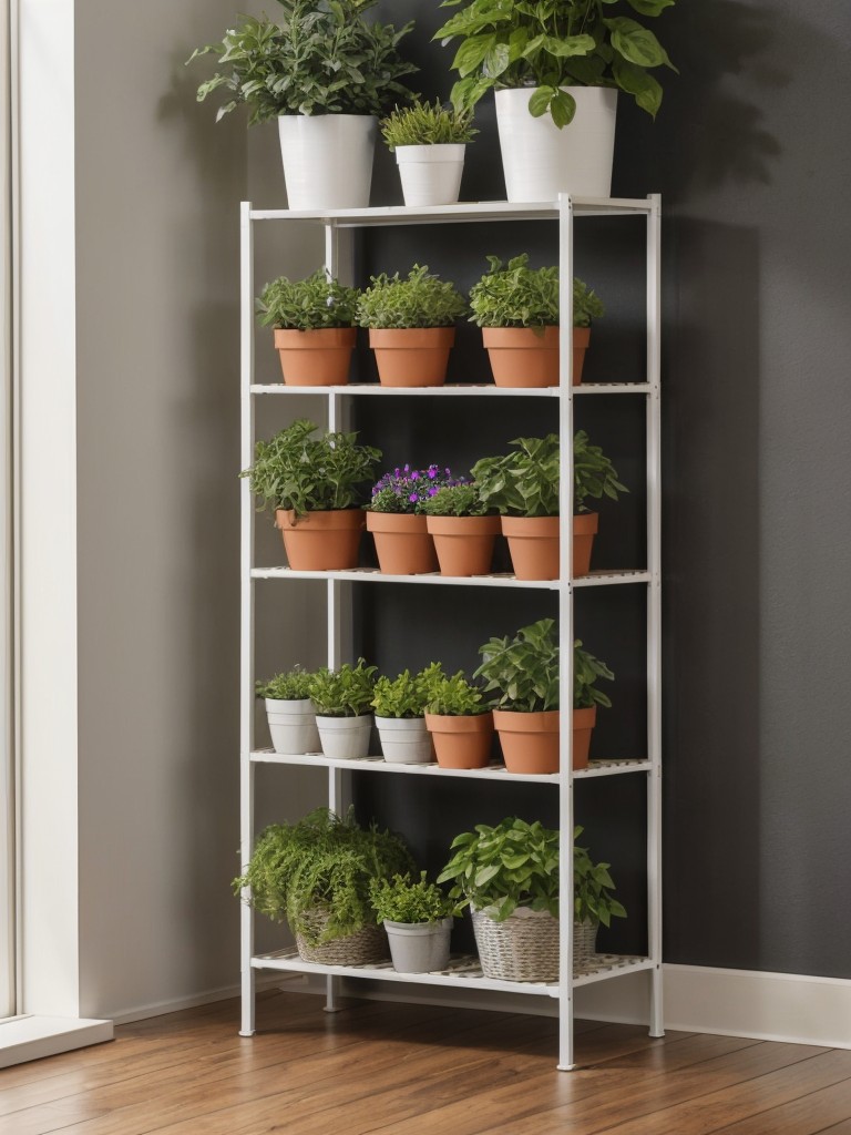 Utilize clever storage solutions like multi-tiered plant stands, hanging baskets, and wall-mounted shelving to make the most of limited space in your small apartment patio garden.