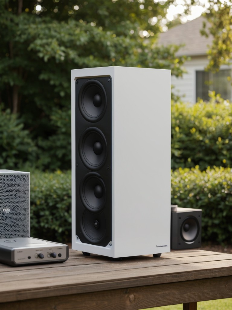 Incorporate outdoor speakers or a portable Bluetooth speaker for enjoying music or podcasts.